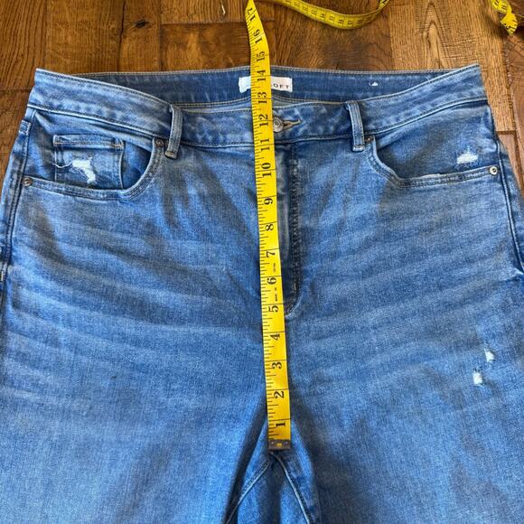 Ann Taylor Loft The Curvy Skinny Jeans Size 32/14 Medium Wash 27" Raw Hem - Picture 4 of 8